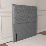 Fiji Sunrise Floor Standing Headboard - Silver Chenille