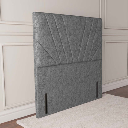 Fiji Sunrise Floor Standing Headboard - Silver Chenille