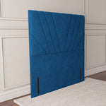 Fiji Sunrise Floor Standing Headboard - Blue Plush Velvet