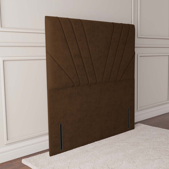 Fiji Sunrise Floor Standing Headboard - Mocca Plush Velvet