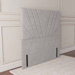 Fiji Sunrise Floor Standing Headboard - Silver Plush Velvet