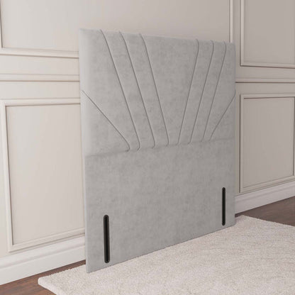 Fiji Sunrise Floor Standing Headboard - Silver Plush Velvet