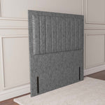 Hamilton Floor Standing Headboard - Silver Chenille