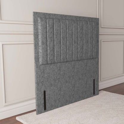 Hamilton Floor Standing Headboard - Silver Chenille