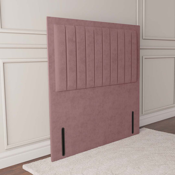 Hamilton Floor Standing Headboard - Pink Plush Velvet