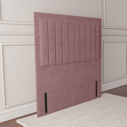 Hamilton Floor Standing Headboard - Pink Plush Velvet