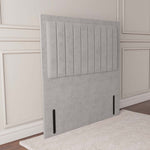 Hamilton Floor Standing Headboard - Silver Plush Velvet