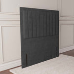 Hamilton Floor Standing Headboard - Steel Plush Velvet