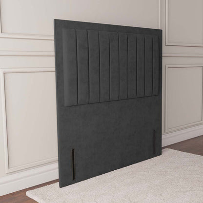 Hamilton Floor Standing Headboard - Steel Plush Velvet