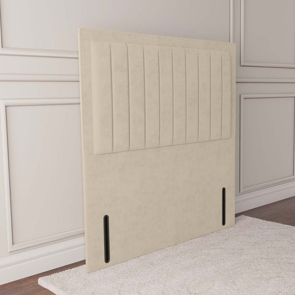 Hamilton Floor Standing Headboard - Cream Plush Velvet