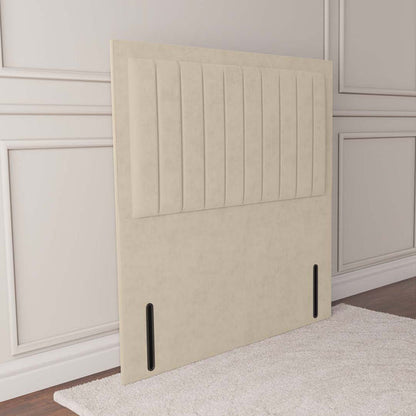 Hamilton Floor Standing Headboard - Cream Plush Velvet