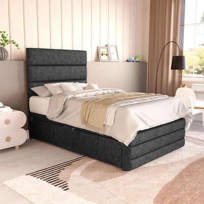 Havana Kids Divan Bed - Black Chenille