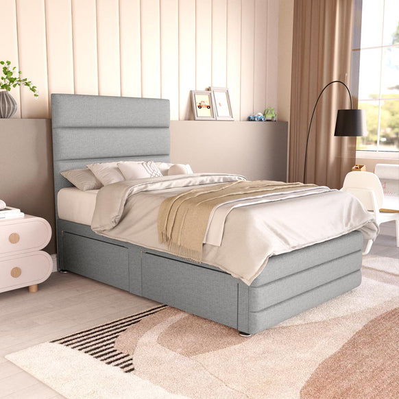 Havana Kids Divan Bed - Silver Linoso