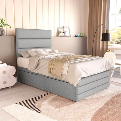 Havana Kids Divan Bed - Silver Linoso