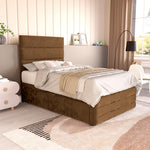 Havana Kids Divan Bed - Mocca Plush Velvet