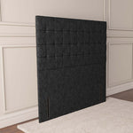 Kingston Floor Standing Headboard - Black Chenille