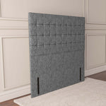 Kingston Floor Standing Headboard - Silver Chenille