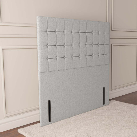 Kingston Floor Standing Headboard - Silver Linoso