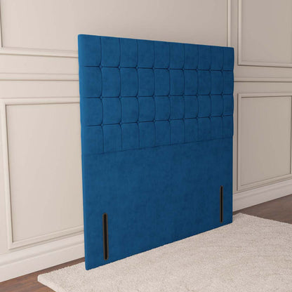 Kingston Floor Standing Headboard - Blue Plush Velvet