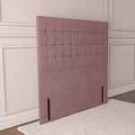 Kingston Floor Standing Headboard - Pink Plush Velvet