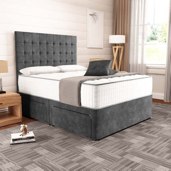 Kingston Divan Bed - Charcoal Coniston