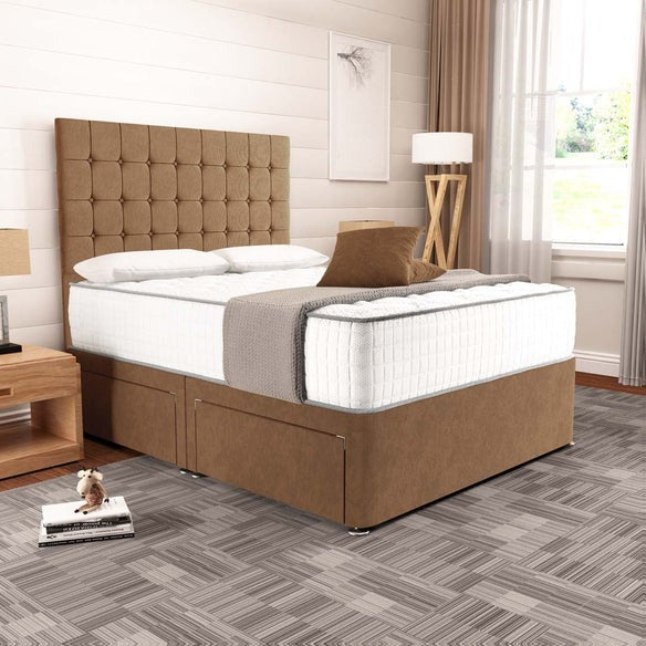Kingston Divan Bed - Mink Naples