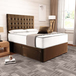 Kingston Divan Bed - Mocca Plush Velvet