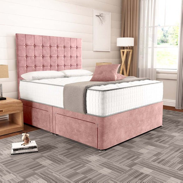 Kingston Divan Bed - Pink Coniston