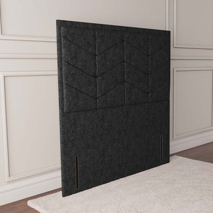 Lancaster Floor Standing Headboard - Black Chenille