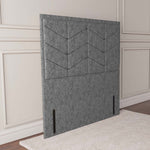 Lancaster Floor Standing Headboard - Silver Chenille