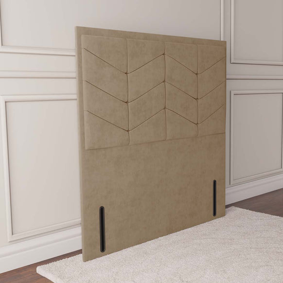 Lancaster Floor Standing Headboard - Mink Plush Velvet
