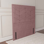 Lancaster Floor Standing Headboard - Pink Plush Velvet