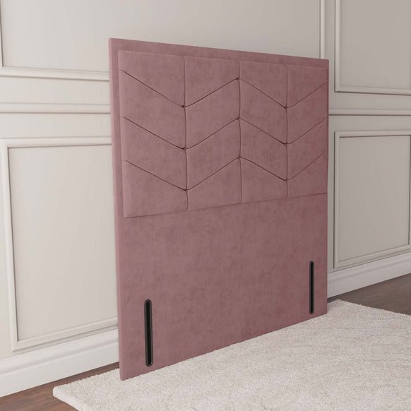 Lancaster Floor Standing Headboard - Pink Plush Velvet