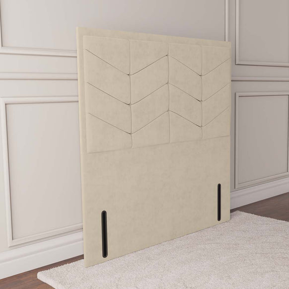 Lancaster Floor Standing Headboard - Cream Chenille