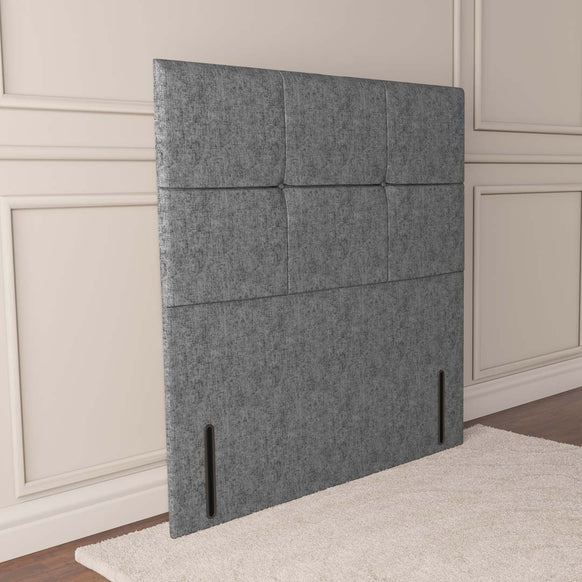 Lima Floor Standing Headboard - Silver Chenille