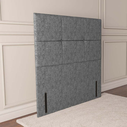 Lima Floor Standing Headboard - Silver Chenille