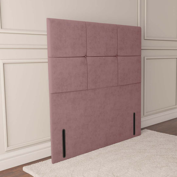 Lima Floor Standing Headboard - Pink Plush Velvet