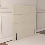 Lima Floor Standing Headboard - Cream Plush Velvet