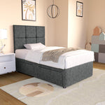 Lima Kids Divan Bed - Charcoal Chenille