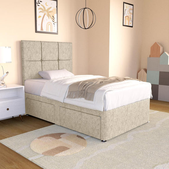 Lima Kids Divan Bed - Cream Chenille