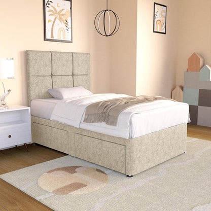 Lima Kids Divan Bed - Cream Chenille