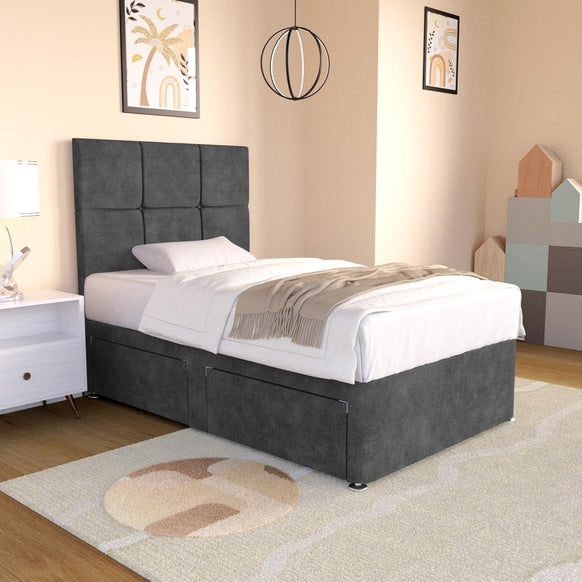 Lima Kids Divan Bed - Charcoal Coniston