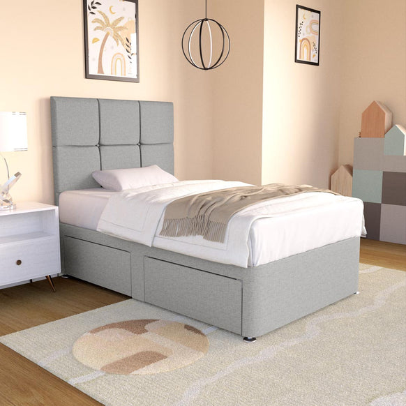 Lima Kids Divan Bed - Silver Linoso