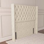 Luxor Wingback Floor Standing Headboard - Cream Chenille