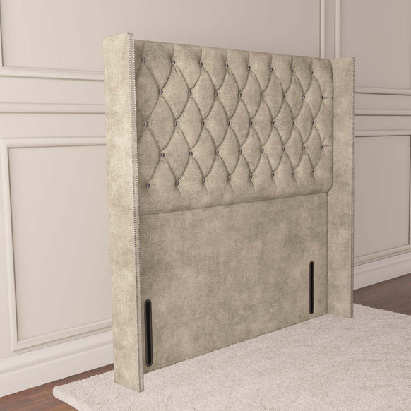 Luxor Wingback Floor Standing Headboard - Almond Coniston