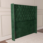 Luxor Wingback Floor Standing Headboard - Emerald Coniston