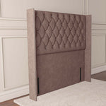 Luxor Wingback Floor Standing Headboard - Mauve Naples