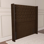 Luxor Wingback Floor Standing Headboard - Mocca Plush Velvet