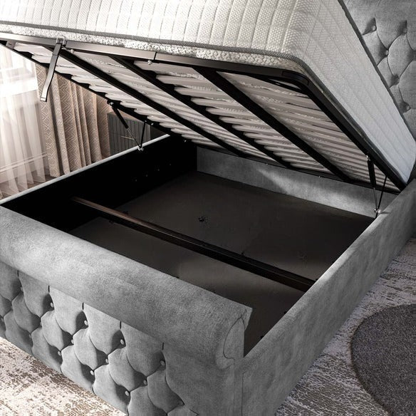 Melbourne Upholstered Ottoman Bed - Armour Coniston