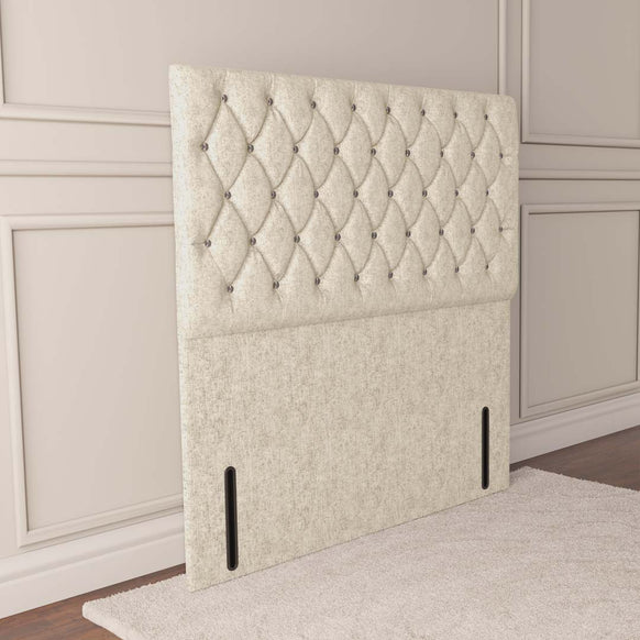 Moscow Floor Standing Headboard - Cream Chenille